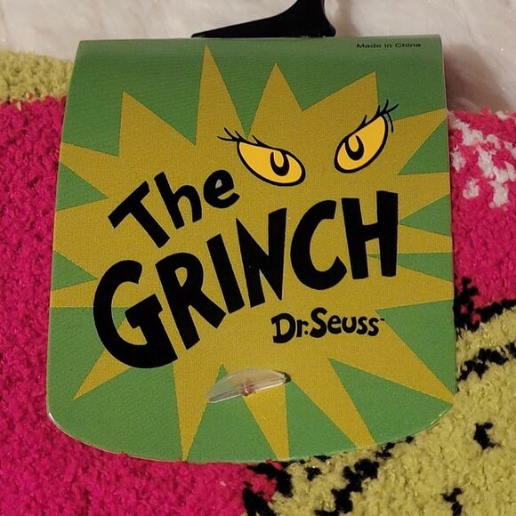 Bioworld Grinch Crew Socks 1 Pair Christmas Womens Sock Size 9-11 Shoes 5-10 New - Picture 9 of 10